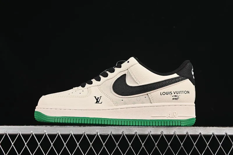 All categories Nk Air Force 1 Air Force series Nk Air Force 1 Low Air Force low-top Nike Air Force 1'07 Low LV joint beige black scale green bottom Air Force 1 low-top casual sneakers QW5836-008
